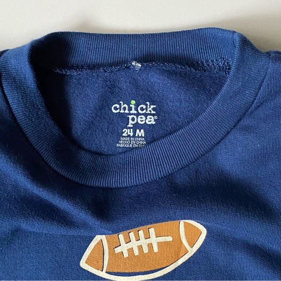 Thanksgiving Sweatshirt size 24 Months Chick Pea. Thankful Dude Football EUC - Picture 7 of 10